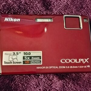 Nikon Coolpix S60 Red Digital Camera